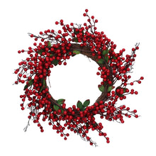 Load image into Gallery viewer, Large Red Berry Leaf Wreath

