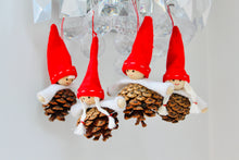 Load image into Gallery viewer, Scandi Pine Cone Kid Decorations
