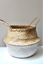 Load image into Gallery viewer, White Dipped Seagrass Basket

