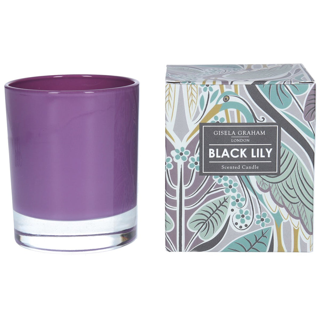 Black Lily Scented Candle Pot