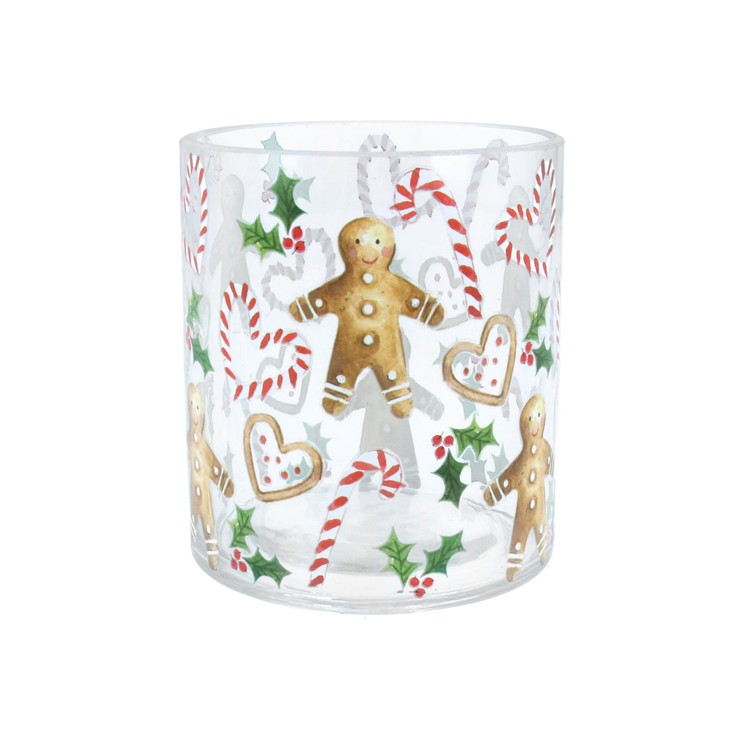 Gingerbread Men Christmas Candle Pot