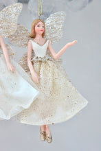 Load image into Gallery viewer, Cream &amp; Gold Resin Fairy
