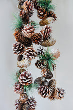 Load image into Gallery viewer, Silver Glitter Cone Fir Christmas Garland
