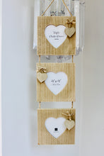 Load image into Gallery viewer, Triple Heart Wooden Hanging Photo Frame
