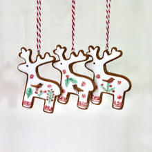 Load image into Gallery viewer, Gingerbread Reindeer Decoration Set
