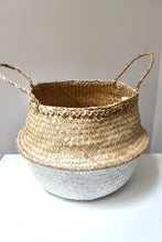 Load image into Gallery viewer, White Dipped Seagrass Basket
