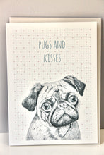 Load image into Gallery viewer, Pugs &amp; Kisses&#39; Greetings Card
