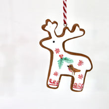 Load image into Gallery viewer, Gingerbread Reindeer Decoration Set
