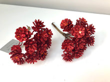 Load image into Gallery viewer, Red Glitter Pinecone Picks
