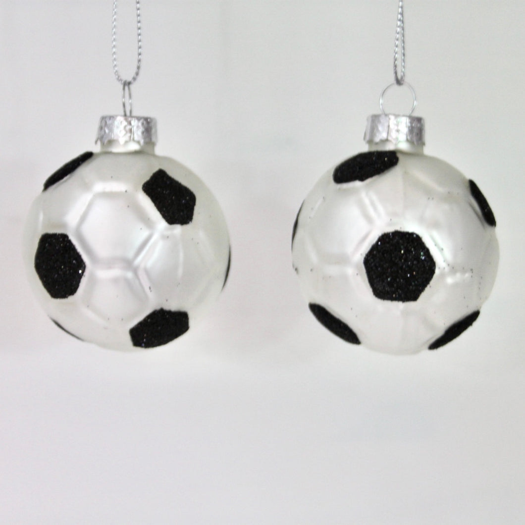 Glass Football Decoration Set