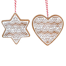 Load image into Gallery viewer, Iced Gingerbread Star &amp; Heart Set

