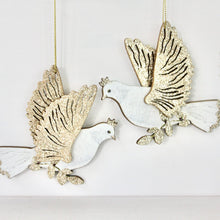 Load image into Gallery viewer, Cream &amp; Gold Dove Decoration Set
