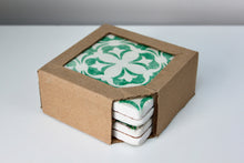 Load image into Gallery viewer, Green Mosaic Resin Coasters
