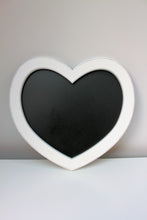 Load image into Gallery viewer, Distressed White Wood Hanging Heart Chalkboard
