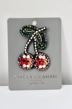 Load image into Gallery viewer, Cherry Bead &amp; Sequin Brooch
