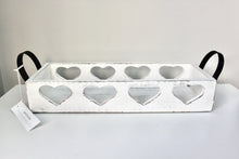 Load image into Gallery viewer, Distressed White Wooden Trug
