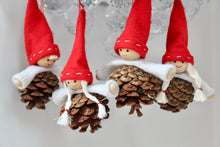 Load image into Gallery viewer, Scandi Pine Cone Kid Decorations
