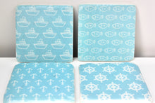 Load image into Gallery viewer, Sea Themed Resin Blue Coasters
