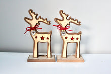 Load image into Gallery viewer, Wooden Reindeer With Bells
