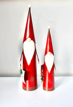 Load image into Gallery viewer, Tall Tin Cone Scandi Santa Set

