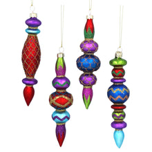 Load image into Gallery viewer, Multicolour Painted Glass Finial Decorations

