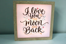 Load image into Gallery viewer, Moon &amp; Back LED Light Box
