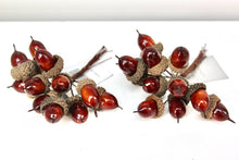 Load image into Gallery viewer, Brown Acorn Christmas Picks
