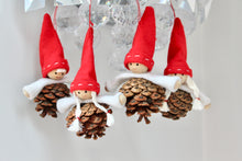 Load image into Gallery viewer, Scandi Pine Cone Kid Decorations
