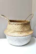 Load image into Gallery viewer, White Dipped Seagrass Basket
