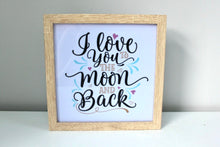 Load image into Gallery viewer, Moon &amp; Back LED Light Box

