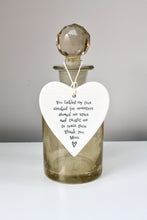 Load image into Gallery viewer, &#39;You tickled my toes..&#39; Porcelain Heart

