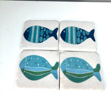 Load image into Gallery viewer, Blue Fish Resin Coasters
