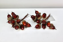 Load image into Gallery viewer, Brown Acorn Christmas Picks
