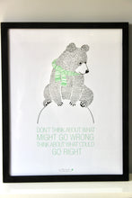 Load image into Gallery viewer, &#39;What could go right&#39; Bear Framed Print
