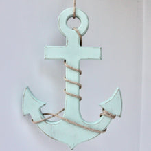 Load image into Gallery viewer, Distressed Wooden Anchor Decoration
