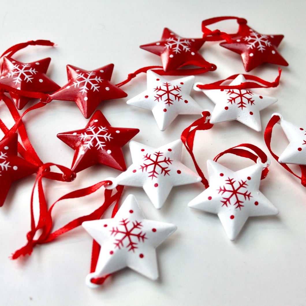 Box of 12 Mini Star Decorations
