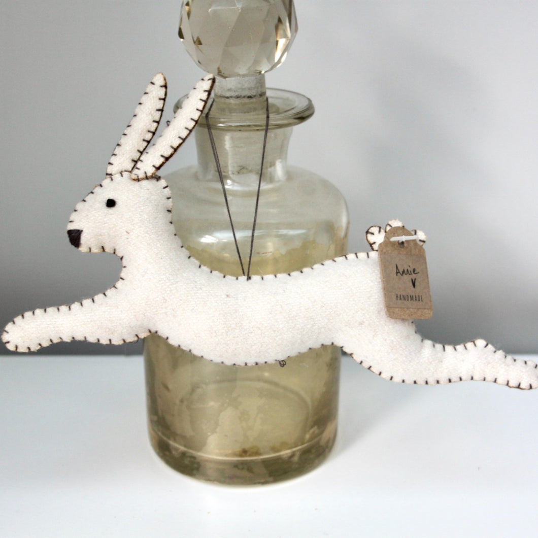 Annie White Leaping Rabbit