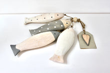 Load image into Gallery viewer, Decorative Wooden Fish on String
