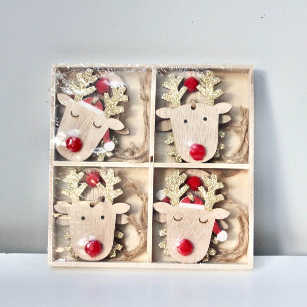 Mini Reindeer Christmas Tree Decorations