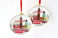 Load image into Gallery viewer, London Glass Disc Bauble Decoration
