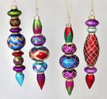 Load image into Gallery viewer, Multicolour Painted Glass Finial Decorations
