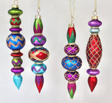 Load image into Gallery viewer, Multicolour Painted Glass Finial Decorations
