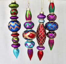 Load image into Gallery viewer, Multicolour Painted Glass Finial Decorations
