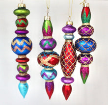 Load image into Gallery viewer, Multicolour Painted Glass Finial Decorations
