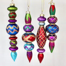 Load image into Gallery viewer, Multicolour Painted Glass Finial Decorations

