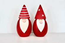 Load image into Gallery viewer, Scandi Santa Red Wooden Ornament Set
