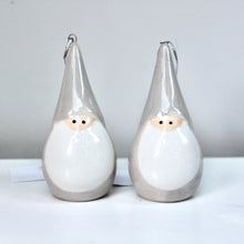 Load image into Gallery viewer, Ceramic Grey Santa Gonk Decorations
