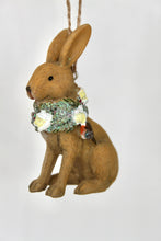 Load image into Gallery viewer, Hare with Floral Wreath Decoration
