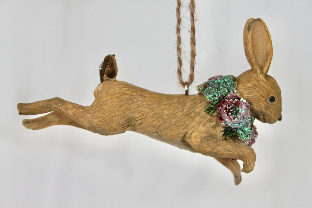 Hare with Floral Wreath Decoration