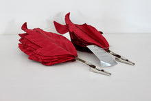 Load image into Gallery viewer, Dark Red Fabric Poinsettia Clip
